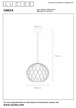 Outlet LUCiDE Pendelleuchte DANZA