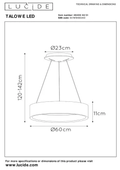 LUCiDE Pendelleuchte TALOWE LED