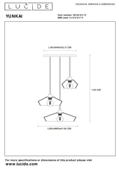 LUCiDE Pendelleuchte YUNKAI