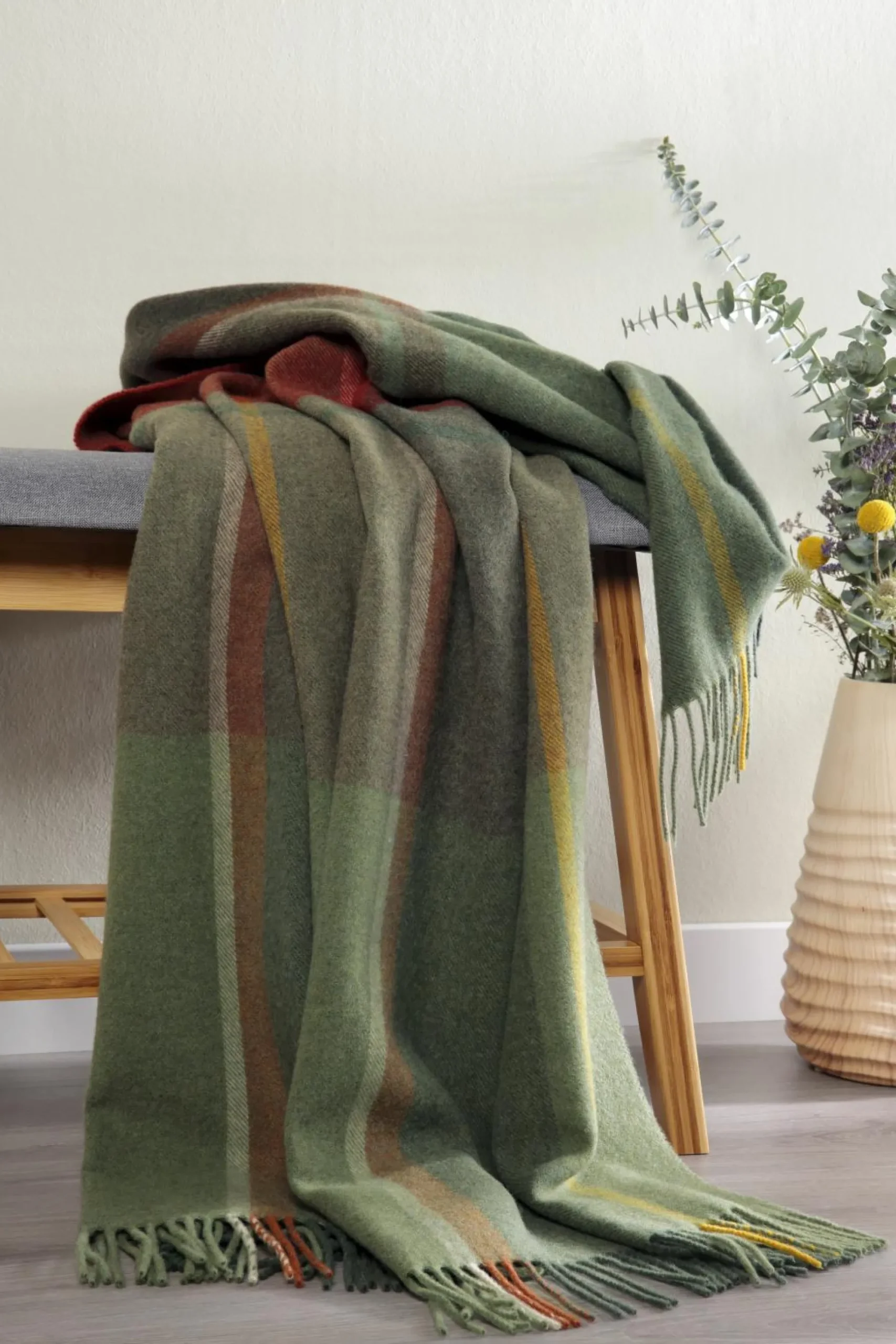 Biederlack Plaid CASHMERE grün