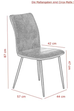 Outlet HELA Polsterstuhl CAROLINE 4er Set