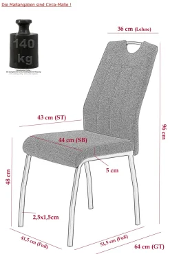 Hot HELA Polsterstuhl ELIF II 2er Set