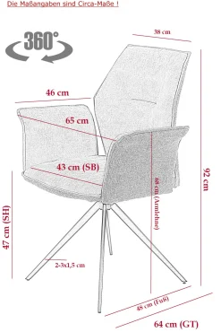 Clearance HELA Polsterstuhl SUSANNE I 4er Set