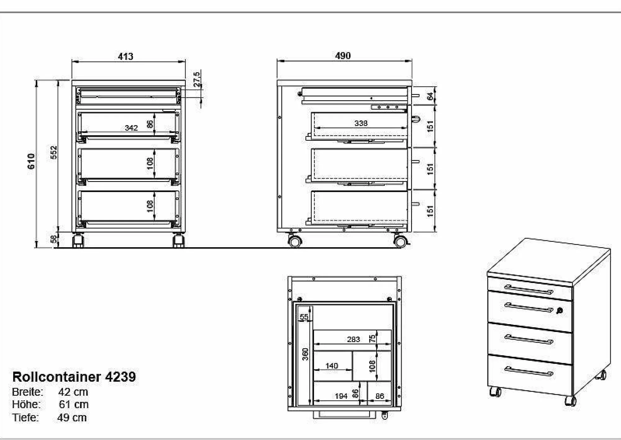 GERMANIA Rollcontainer AGENDA