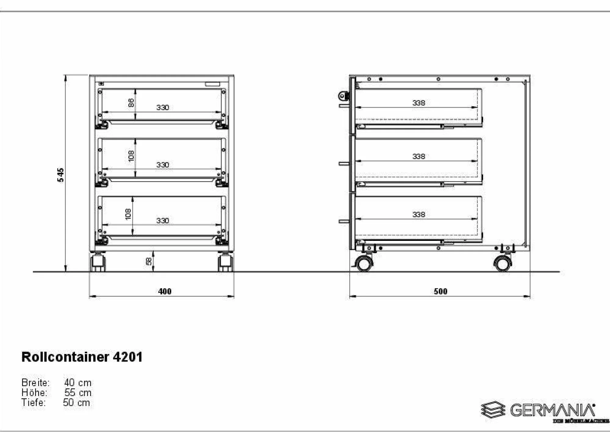 HARPER Rollcontainer Genua