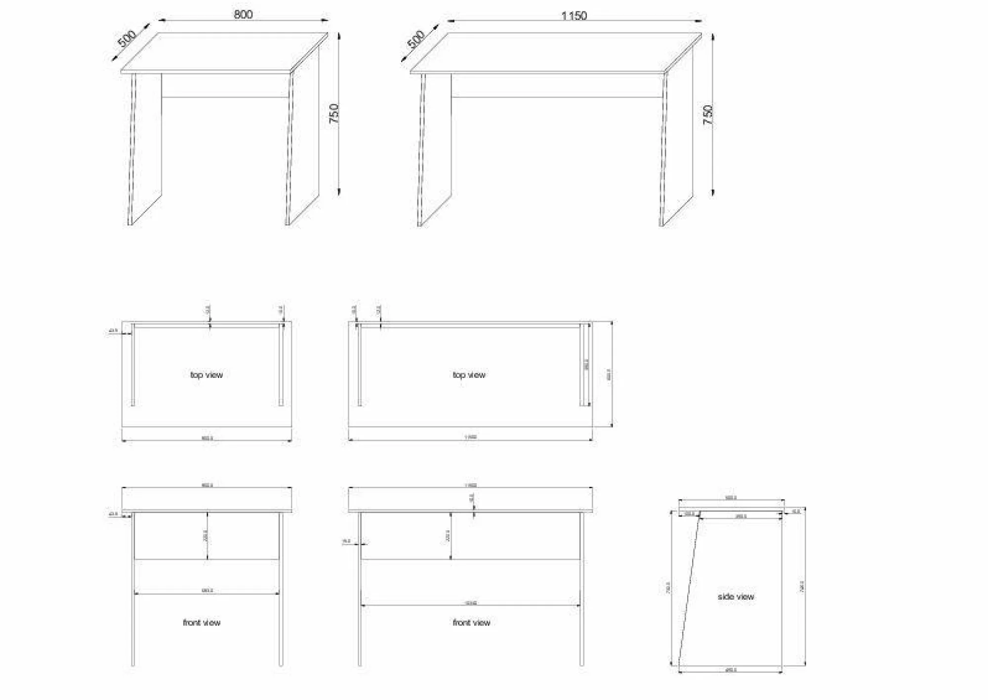 Clearance VCM Schreibtisch MASOLA Mini
