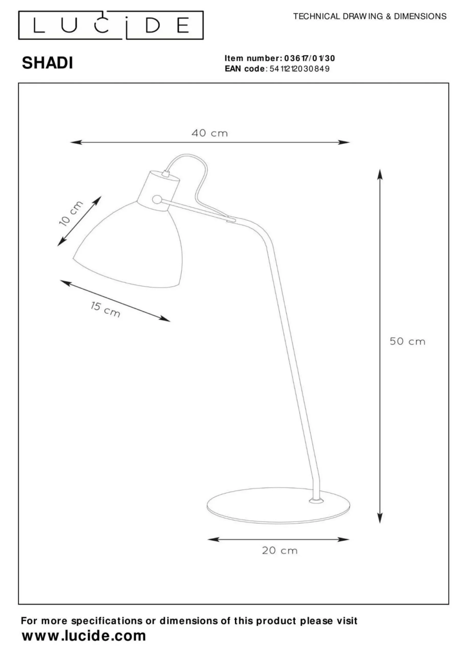 Hot LUCiDE Schreibtischleuchte SHADI
