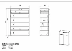 Discount GERMANIA Schuhschrank FREMONT