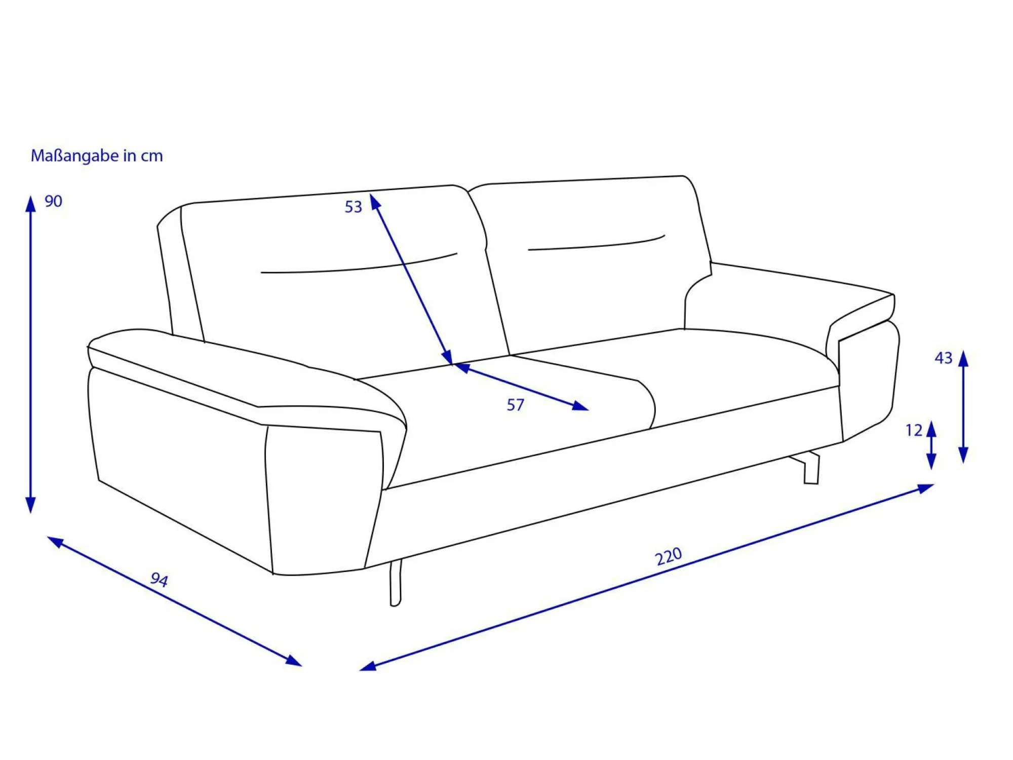 Hot HARPER Sofa 3 Sitzer MEDFORD