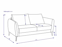 KNUDSEN Sofa 2,5 Sitzer KALIA