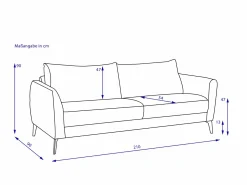 Hot KNUDSEN Sofa 3 Sitzer KALIA