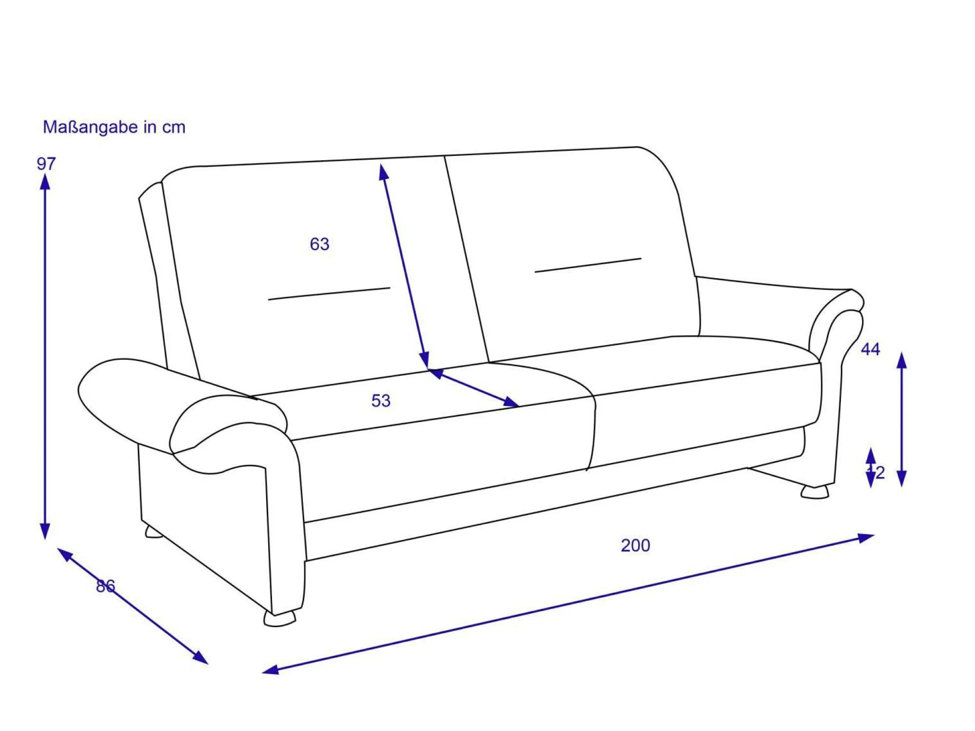 New MONDO Sofa 3 Sitzer RECITA