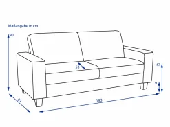 vito Sofa 3 Sitzer BUDDY