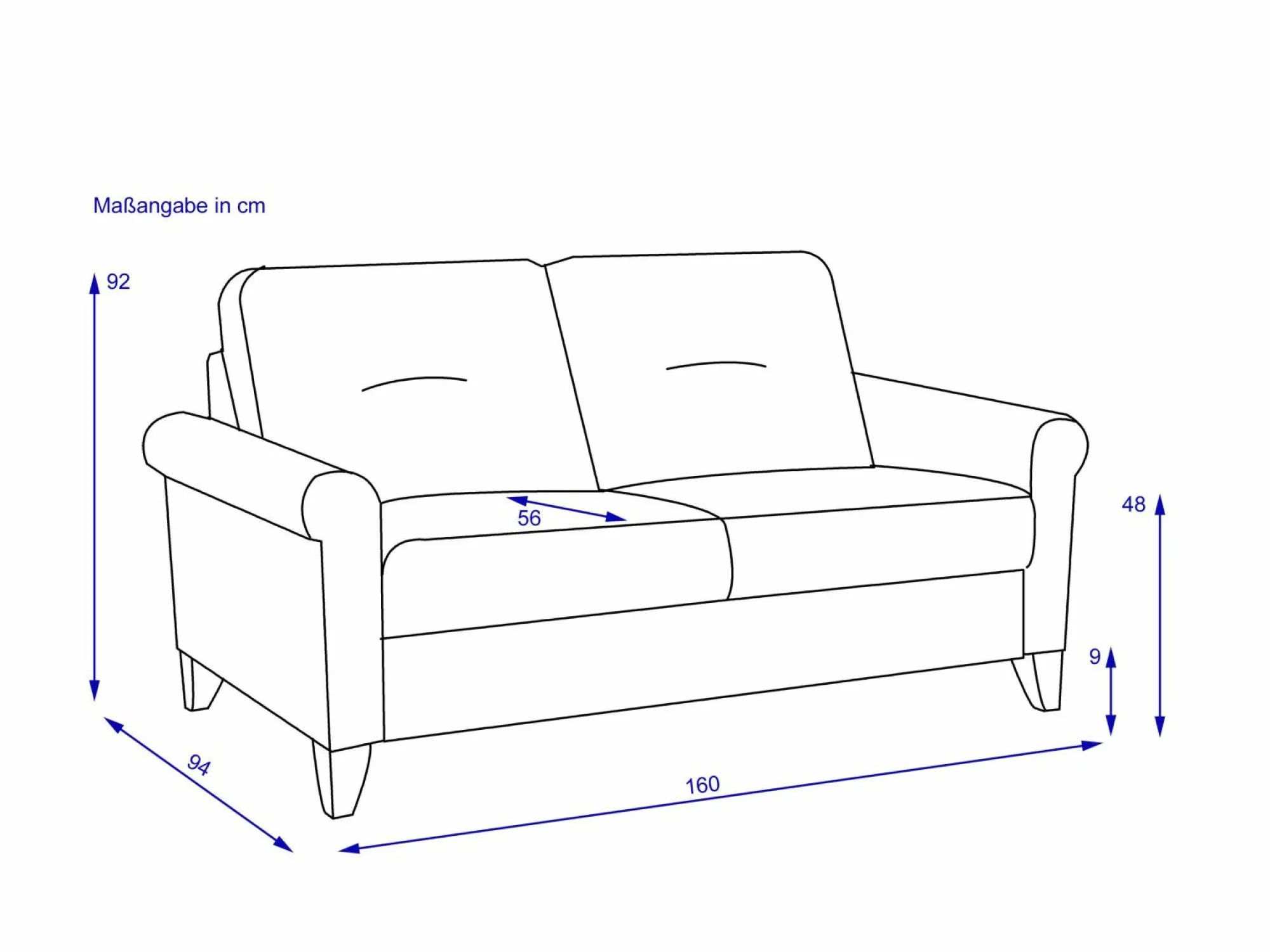 SANSIBAR Sofa 2,5 Sitzer RÜGEN PLUS