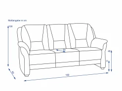 SYSTEMPOLSTER Sofa 3 Sitzer PALLADION