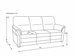SYSTEMPOLSTER Sofa 3 Sitzer PIERRE