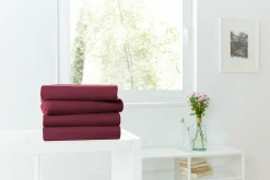 Hahn Spannbettlaken Jersey bordeaux