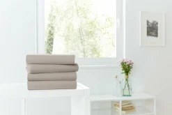 Hahn Spannbettlaken Jersey kiesel