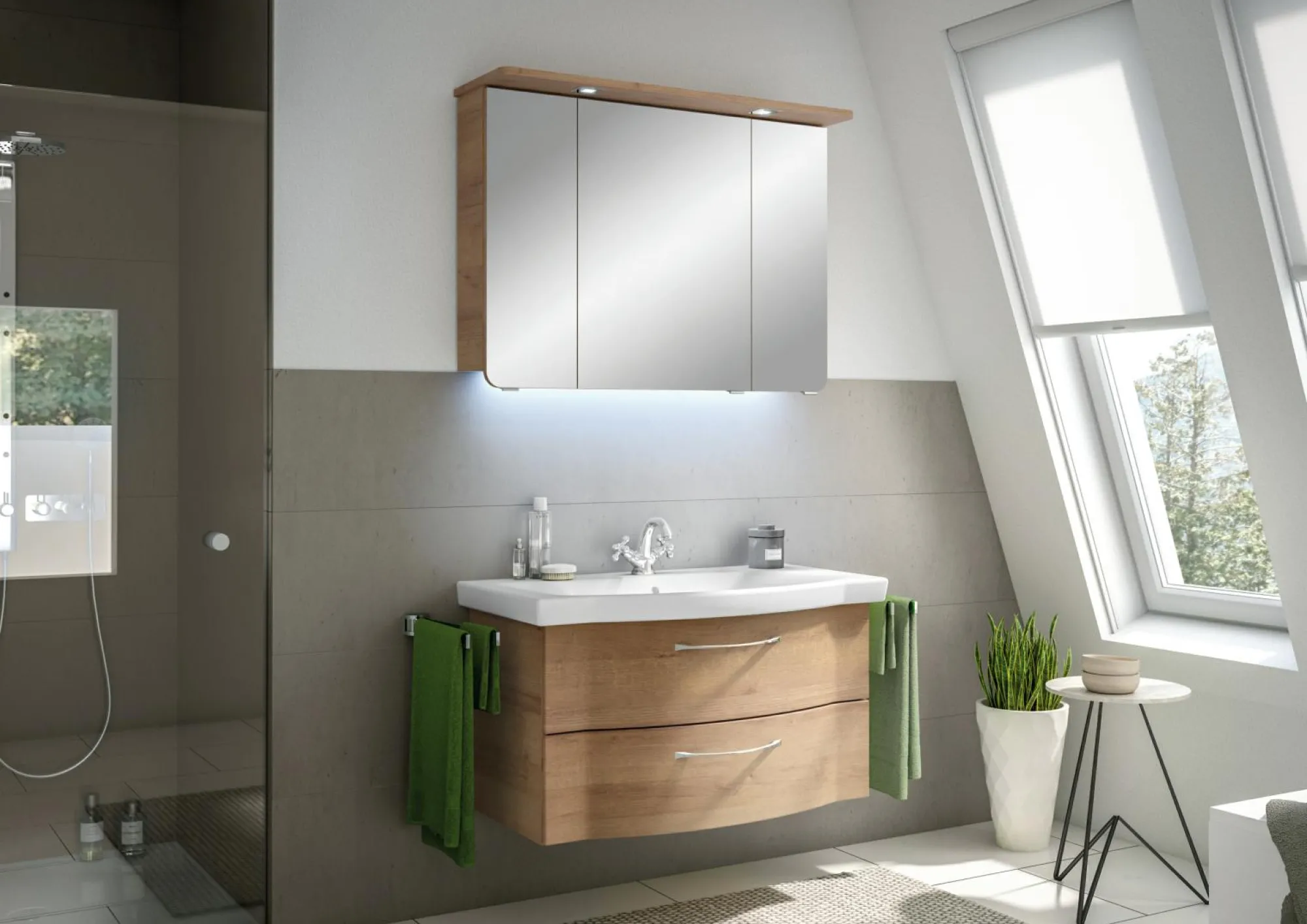 Aquarell Spiegelschrank ATHEN