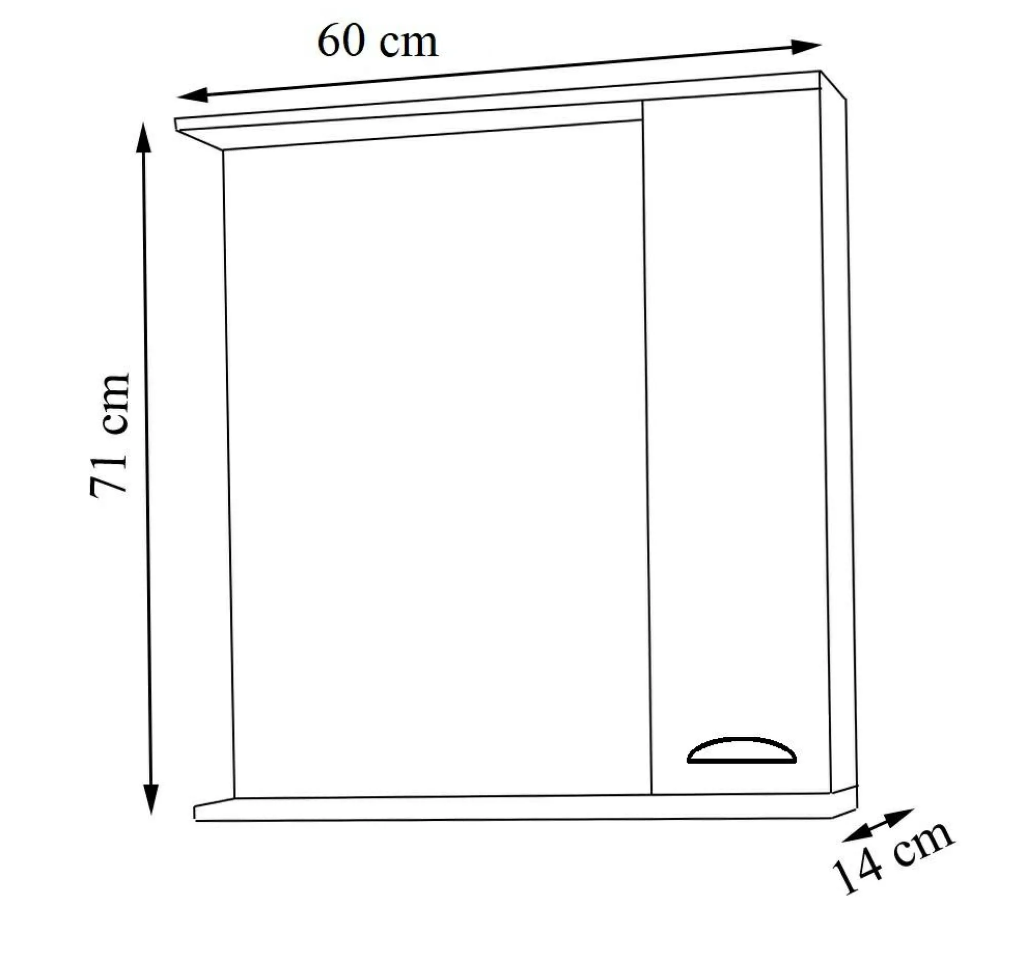 New VCM Spiegelschrank CASALO