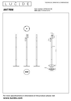 Outlet LUCiDE Stehleuchte ANTRIM