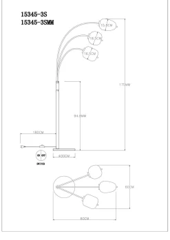Online GLOBO Lighting Stehleuchte BLACKY
