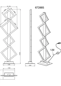 GLOBO Lighting Stehleuchte DUSTIN