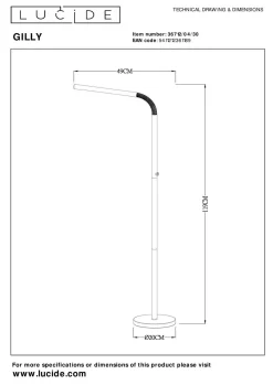 Online LUCiDE Stehleuchte GILLY