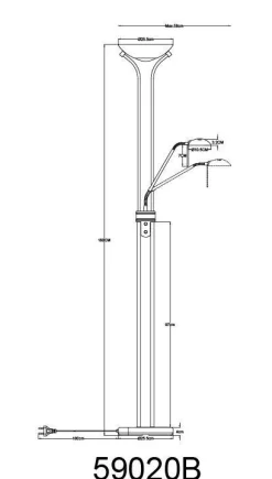 GLOBO Lighting Stehleuchte LEONAS
