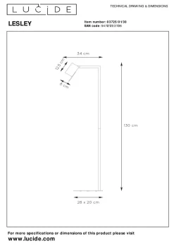 Clearance LUCiDE Stehleuchte LESLEY