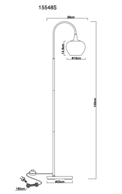 GLOBO Lighting Stehleuchte MAXY
