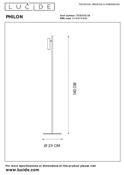 Hot LUCiDE Stehleuchte PHILON