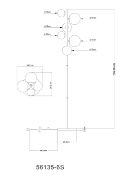 New GLOBO Lighting Stehleuchte RIHA