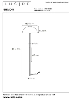 Clearance LUCiDE Stehleuchte SIEMON
