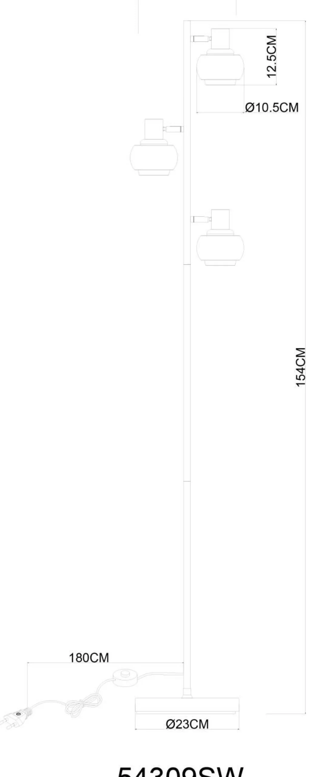 GLOBO Lighting Stehleuchte TOKKI