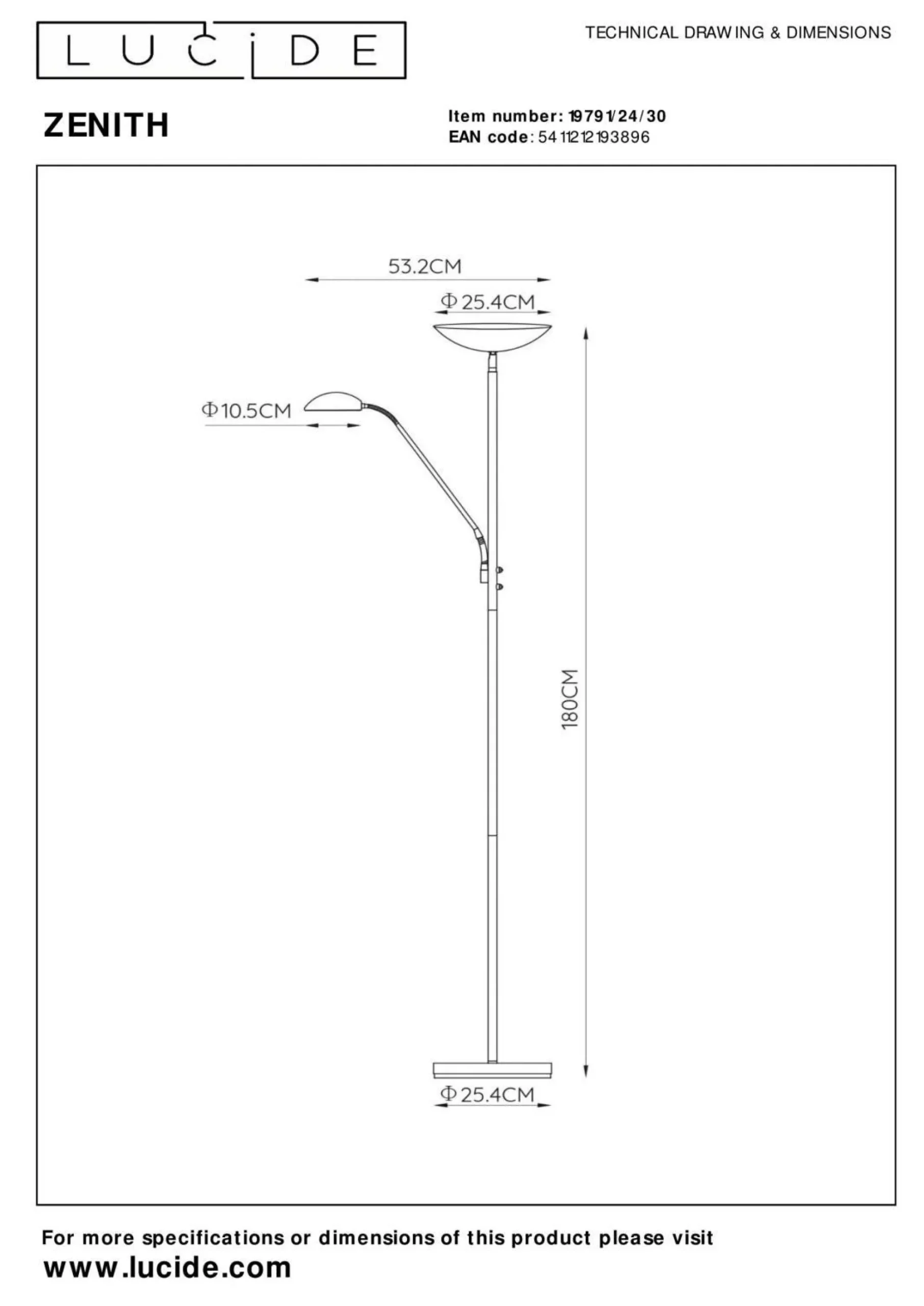 Sale LUCiDE Stehleuchte ZENITH