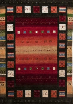 casa NOVA Teppich FARS SUPER black-red