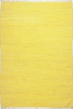 Hot THEKO Teppich HAPPY COTTON gelb