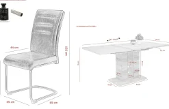New HELA Tischgruppe PAULA III