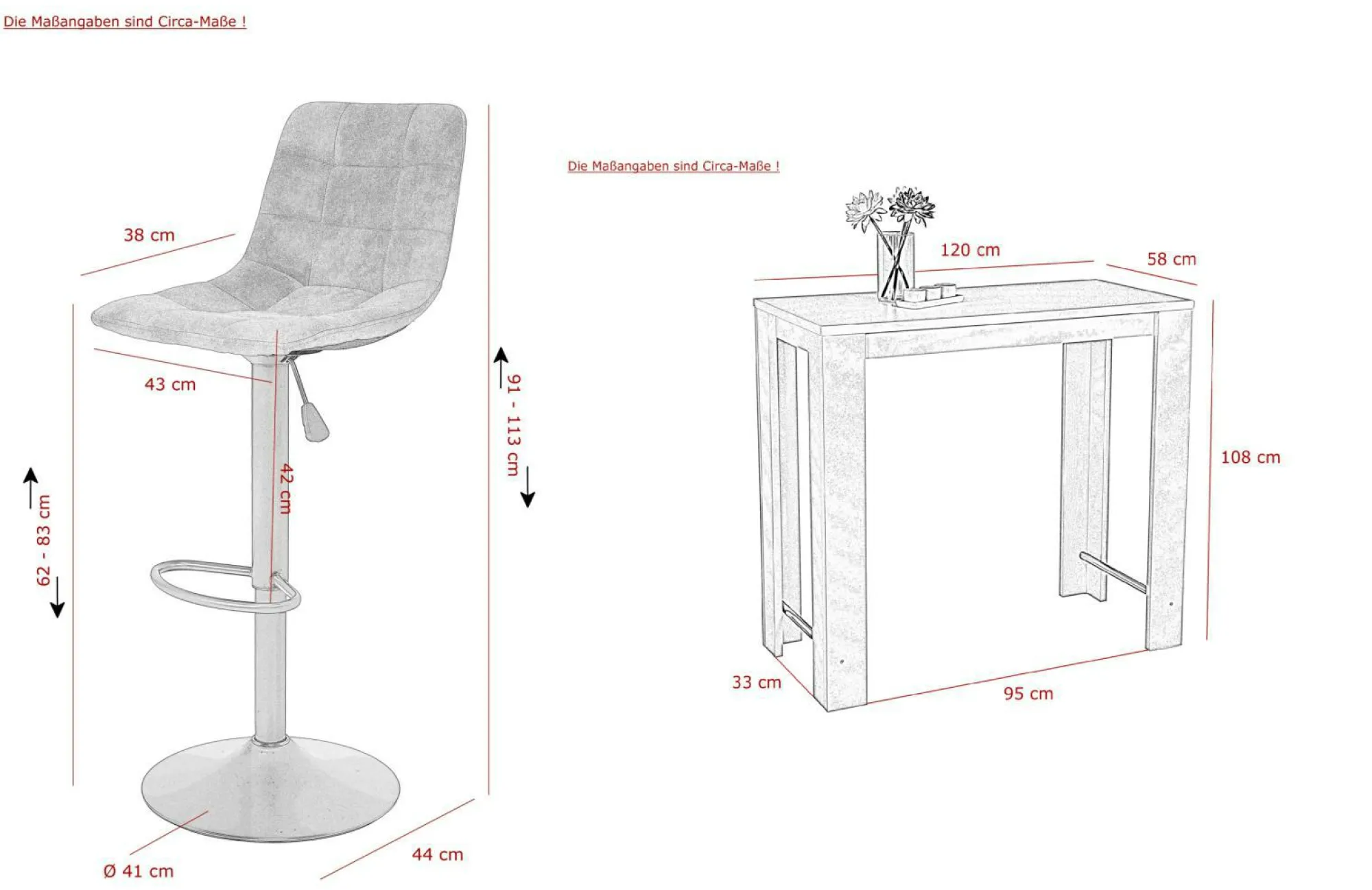 HELA Tischgruppe YVONNE