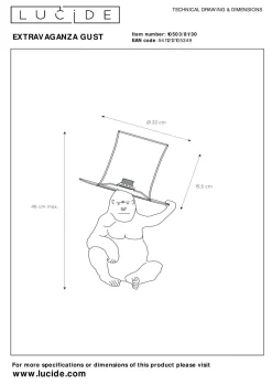 LUCiDE Tischleuchte EXTRAVAGANZA GUST