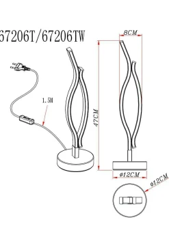 GLOBO Lighting Tischleuchte GERONIMO
