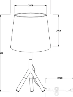 GLOBO Lighting Tischleuchte KIKKI