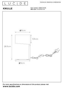 LUCiDE Tischleuchte KNULLE