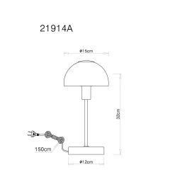 New GLOBO Lighting Tischleuchte KOKKINI