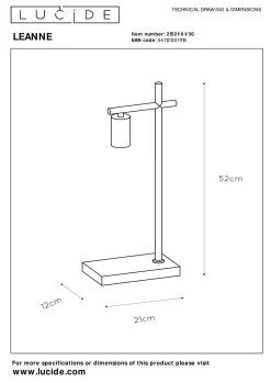 Outlet LUCiDE Tischleuchte LEANNE
