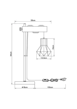 GLOBO Lighting Tischleuchte PRISKA