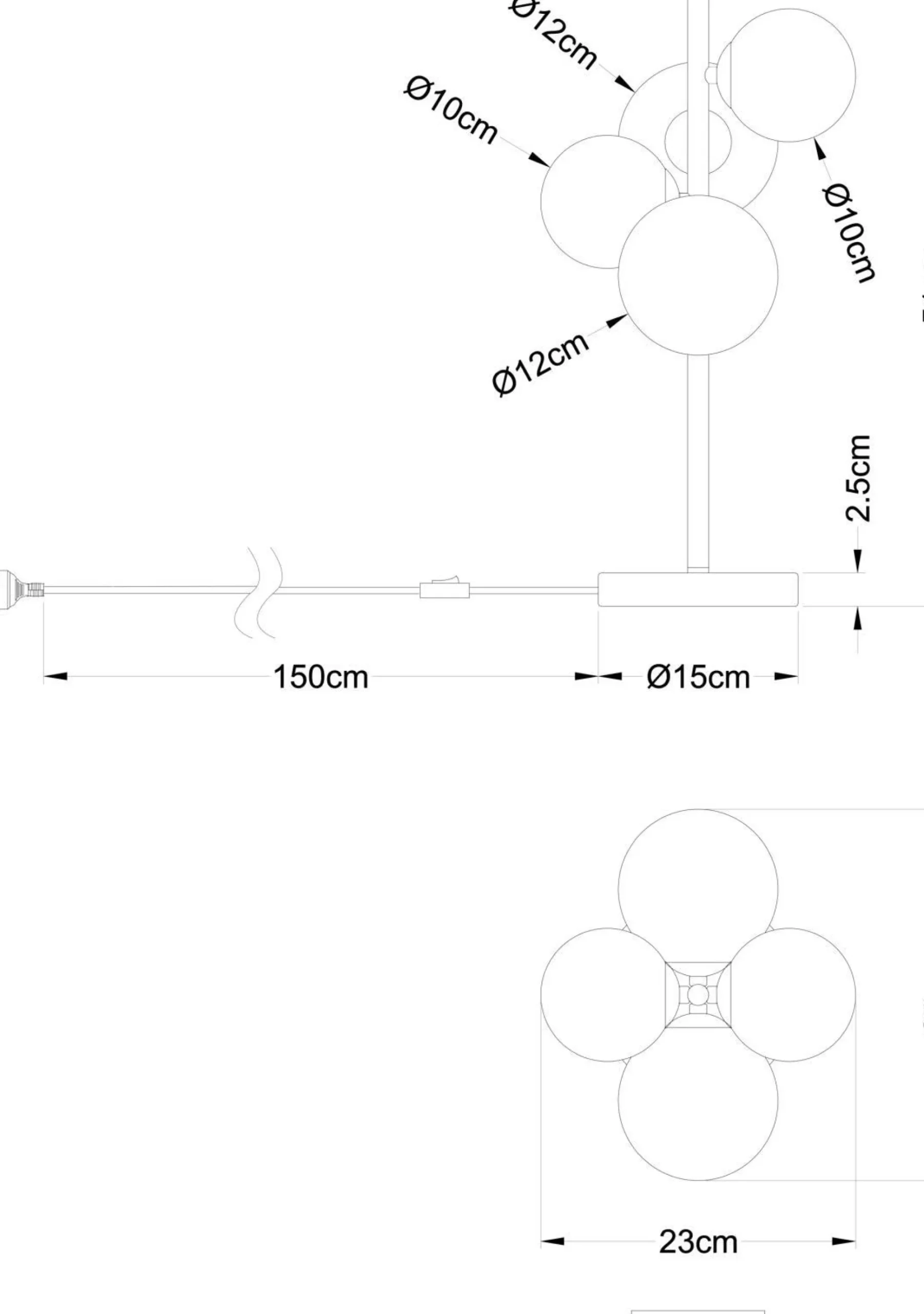 GLOBO Lighting Tischleuchte RIHA