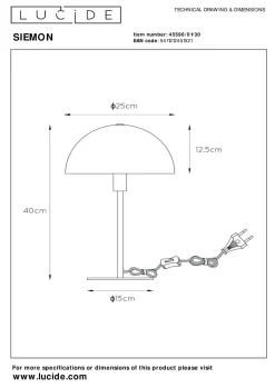 LUCiDE Tischleuchte SIEMON