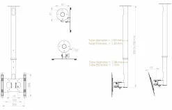 VCM TV-Deckenhalterung B-DX 200